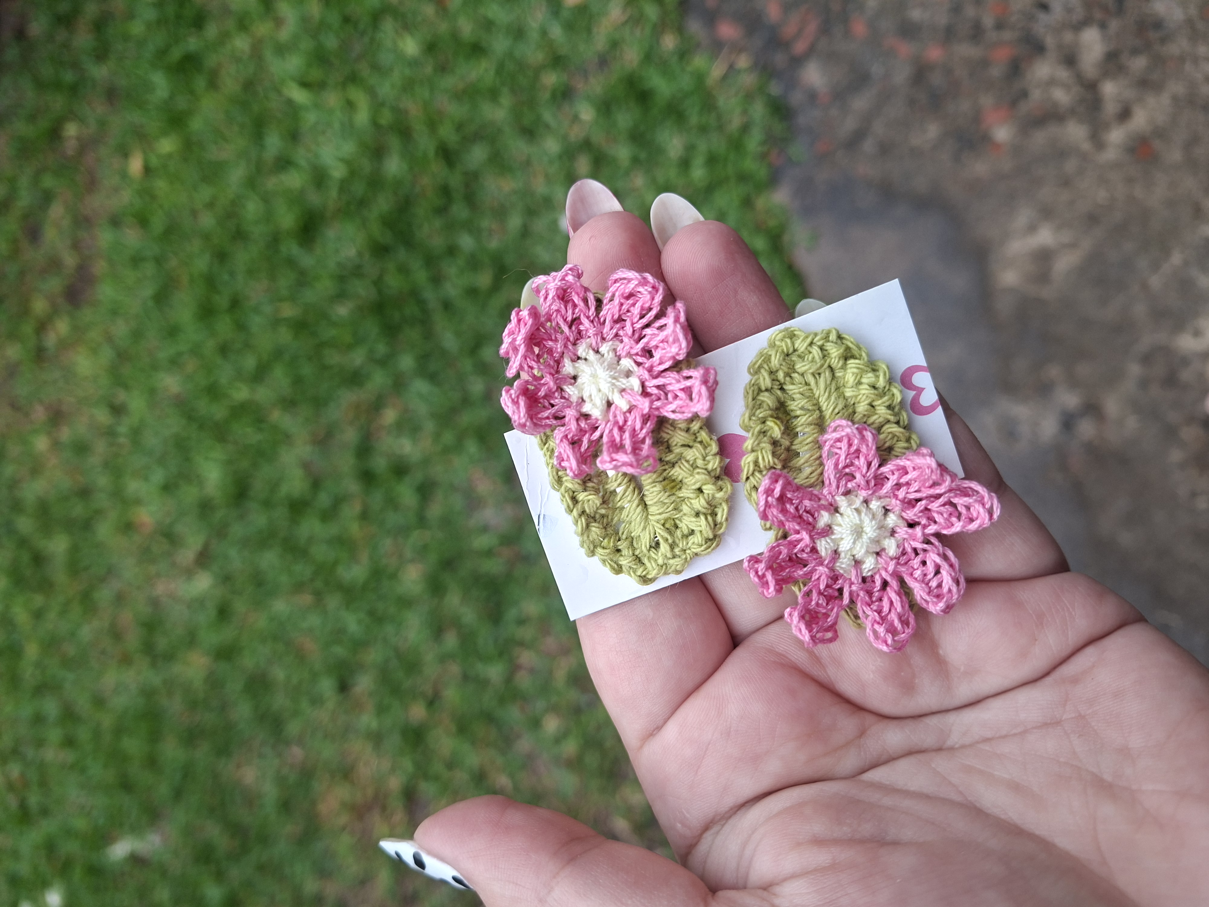 Hebilla flor rosa